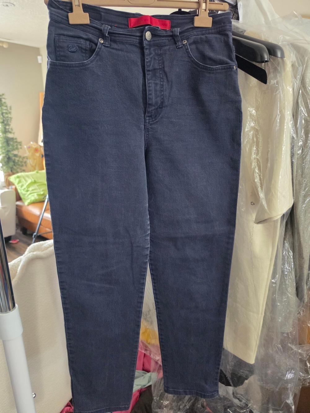 Gloria Vanderbilt Dark Wash Navy Slim Straight Jeans Sise 10